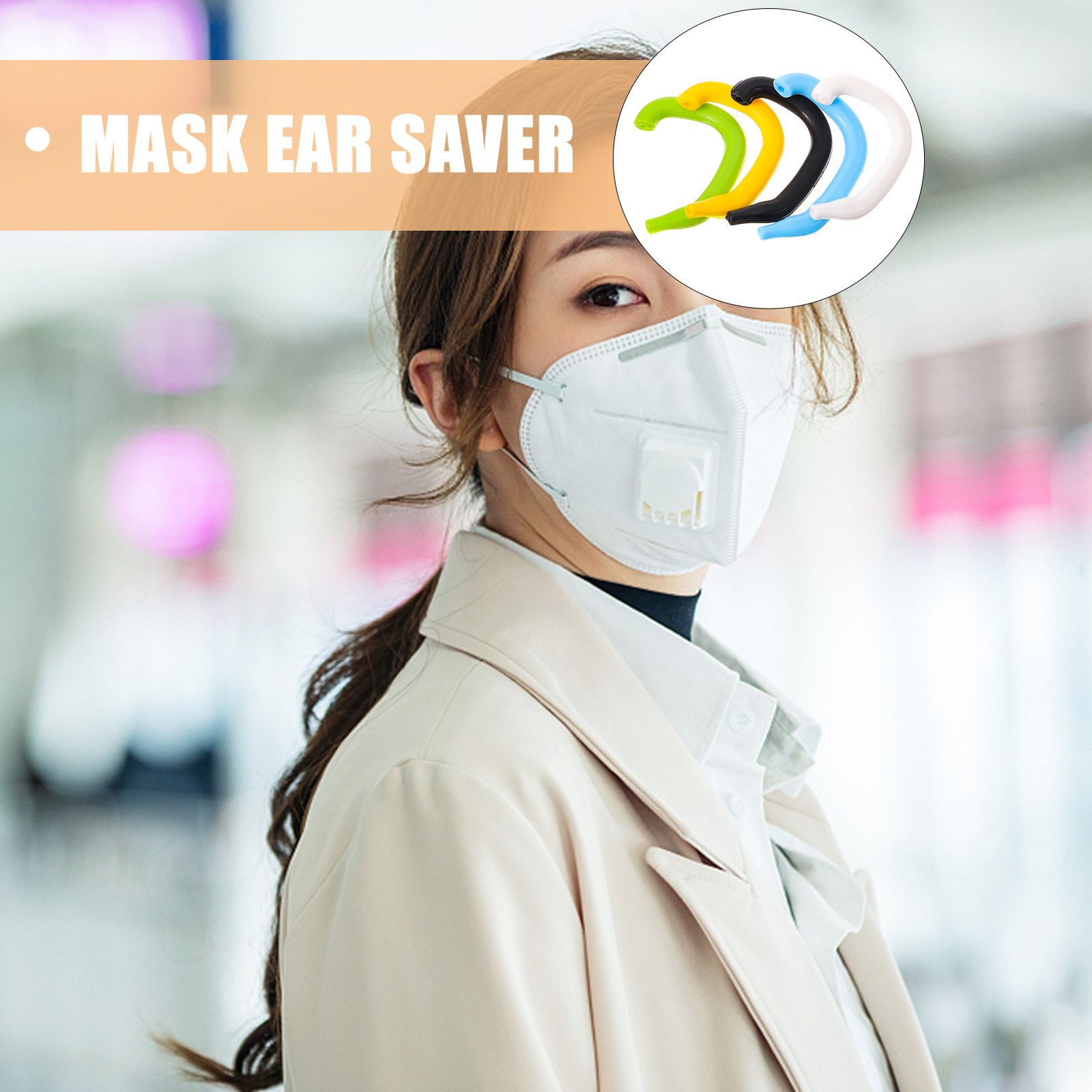 Mask Ear Saver Strap - 5 個プレミアムシリコンイヤーセーバーマスク耳プロテクターイヤーループカバー手術用布マスク用メガネストラップホルダーギフト