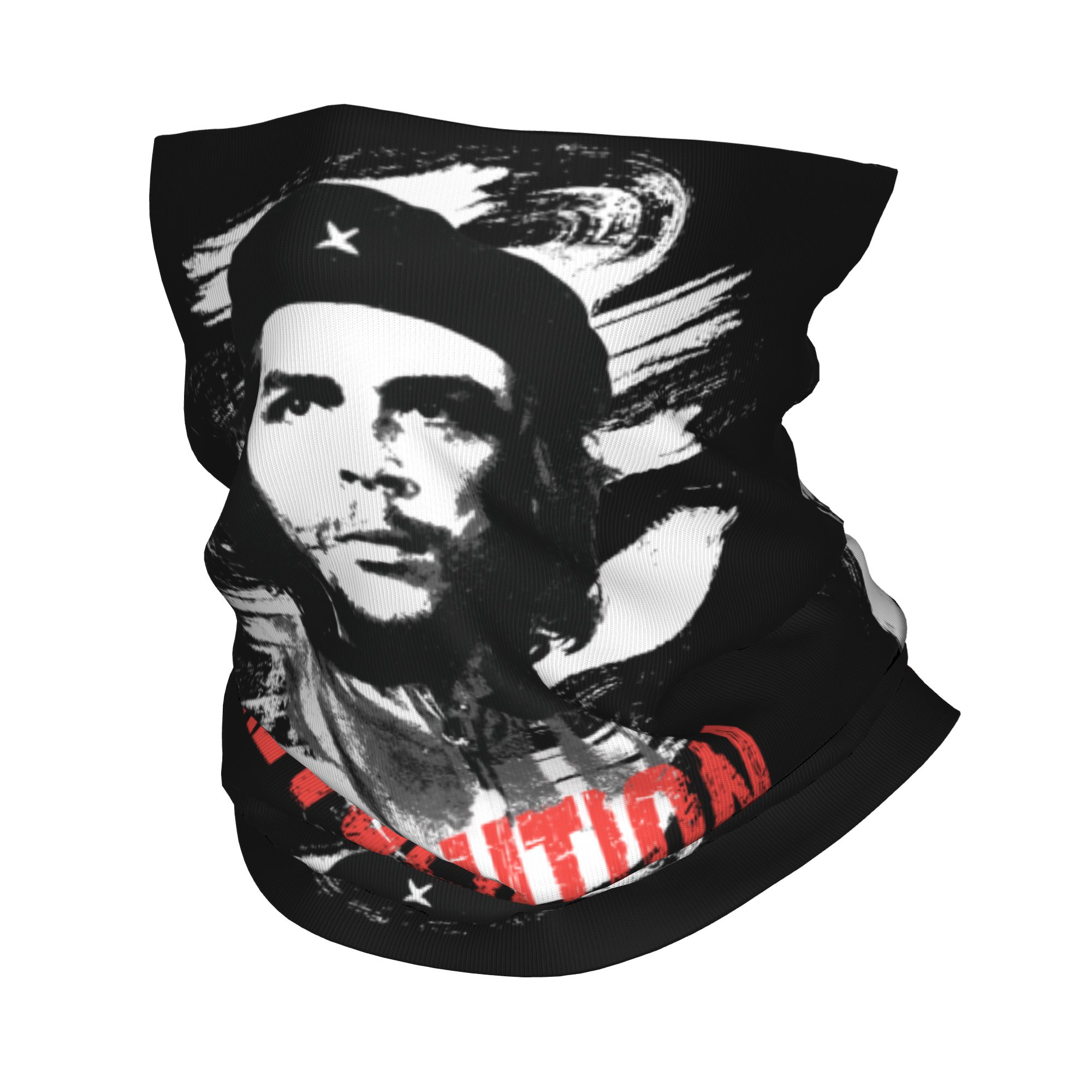 Neck Gaiter Face Cover - カスタムチェ・ゲバラ革命バンダナネックウォーマー男女兼用冬用スキーチューブスカーフゲイター キューバ キューバ社会主義自由フェイスカバー