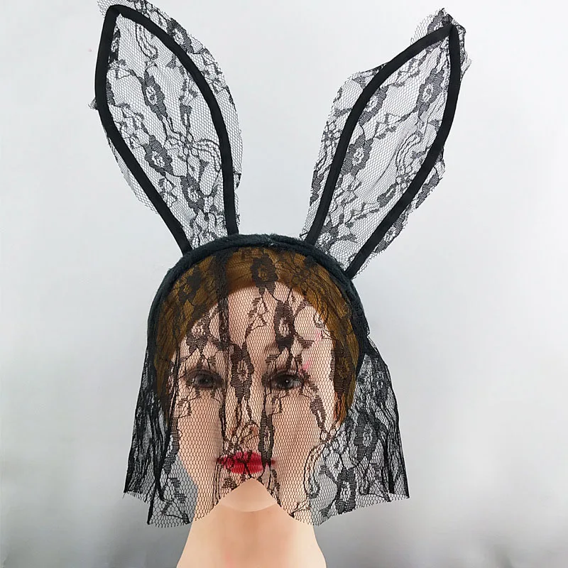 ウサギの耳のヘッドバンド,レースのアイマスク,仮面舞踏会,コ - Kids Face Mask のレビューと価格