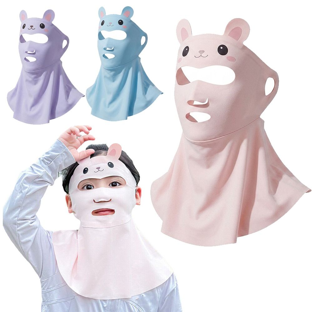 ウサギデザイン子供用日焼け止めマスク軽量薄型通気性抗紫外線フ - Kids Face Mask のレビューと価格