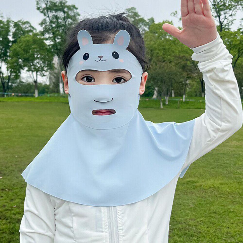 ウサギデザイン子供用日焼け止めマスク軽量薄型通気性抗紫外線フ - Kids Face Mask のレビューと価格